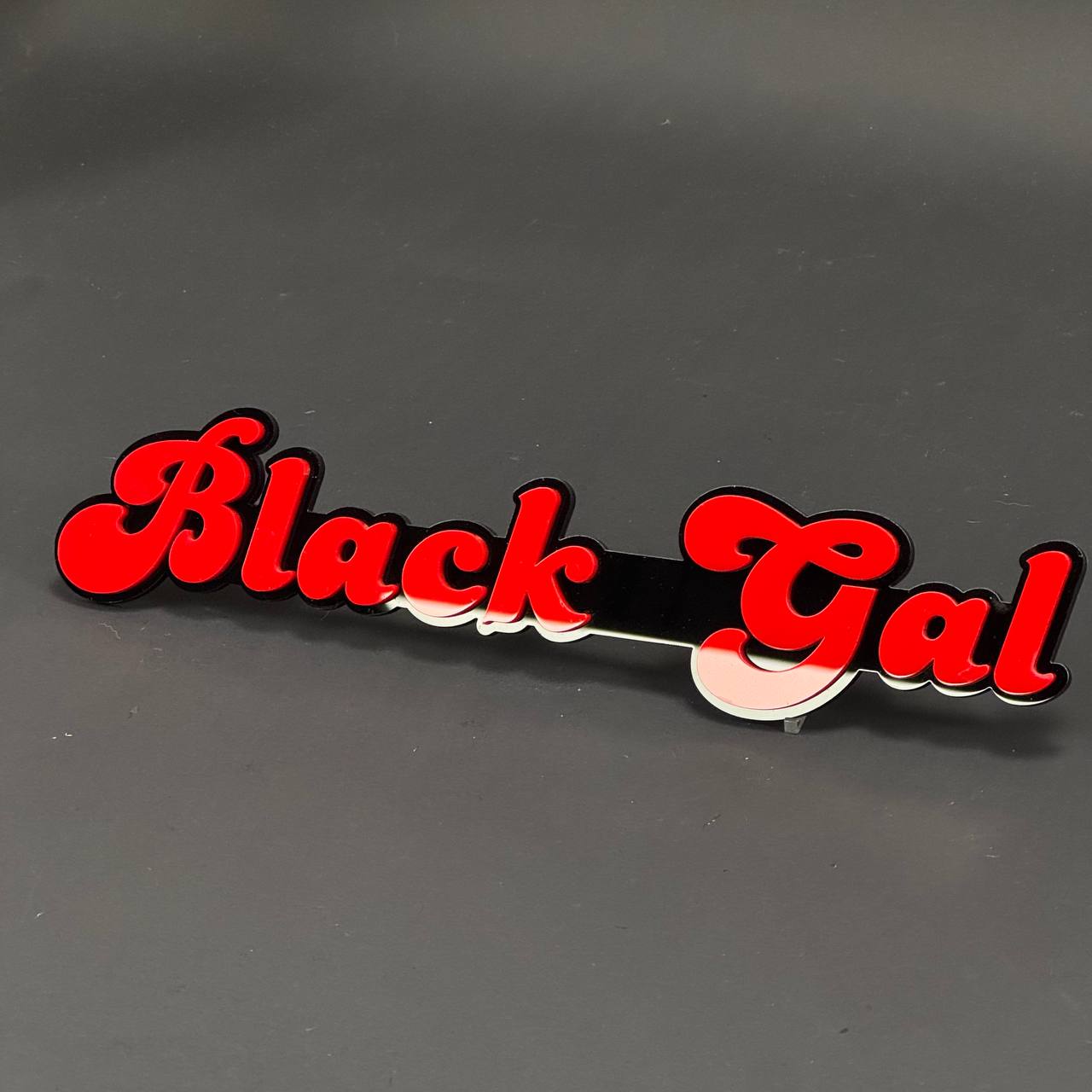 1PC Black Gal 3D Acrylic Badge - Car Truck Emblem Fender Tailgate Trunk Sticker