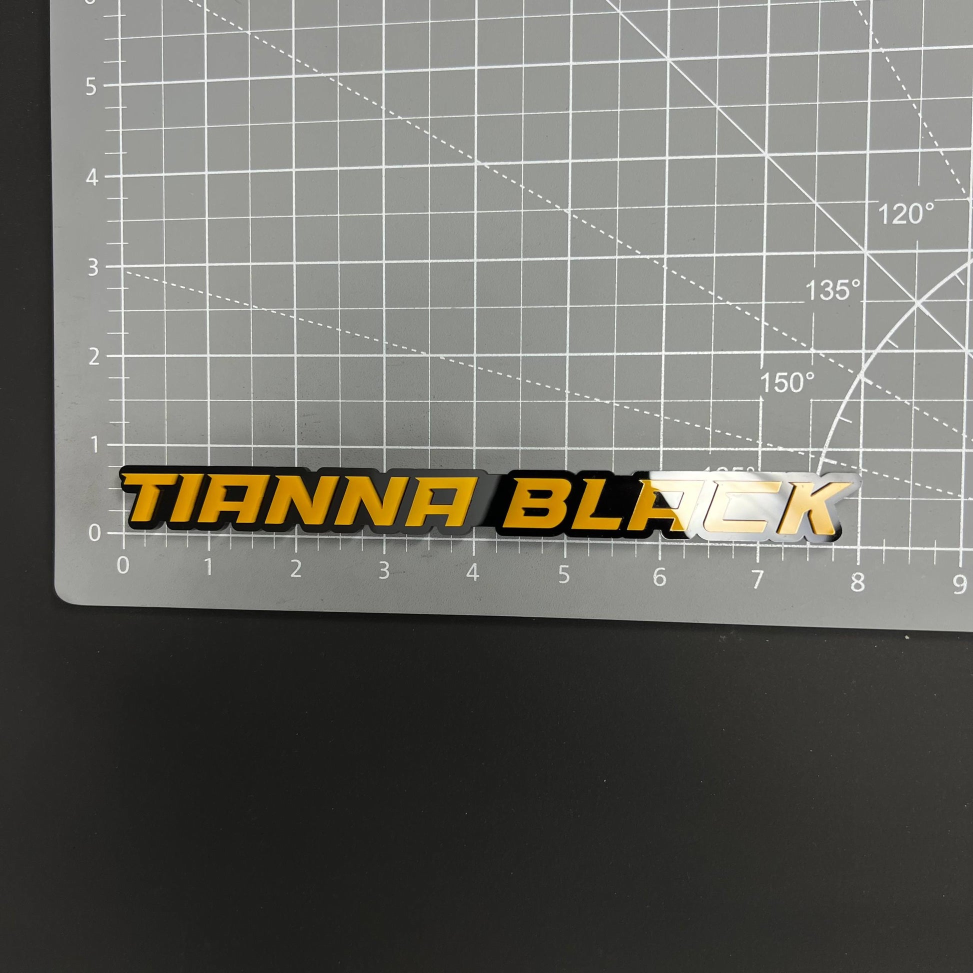 1PC TIANNA BLACK 3D Acrylic Badge - Car Truck Emblem Fender Sticker