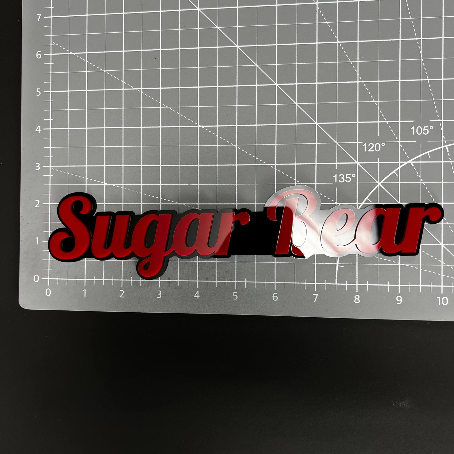 1PC Sugar Bear 3D Acrylic Badge - Car Truck Emblem Fender Tailgate Trunk Sticker