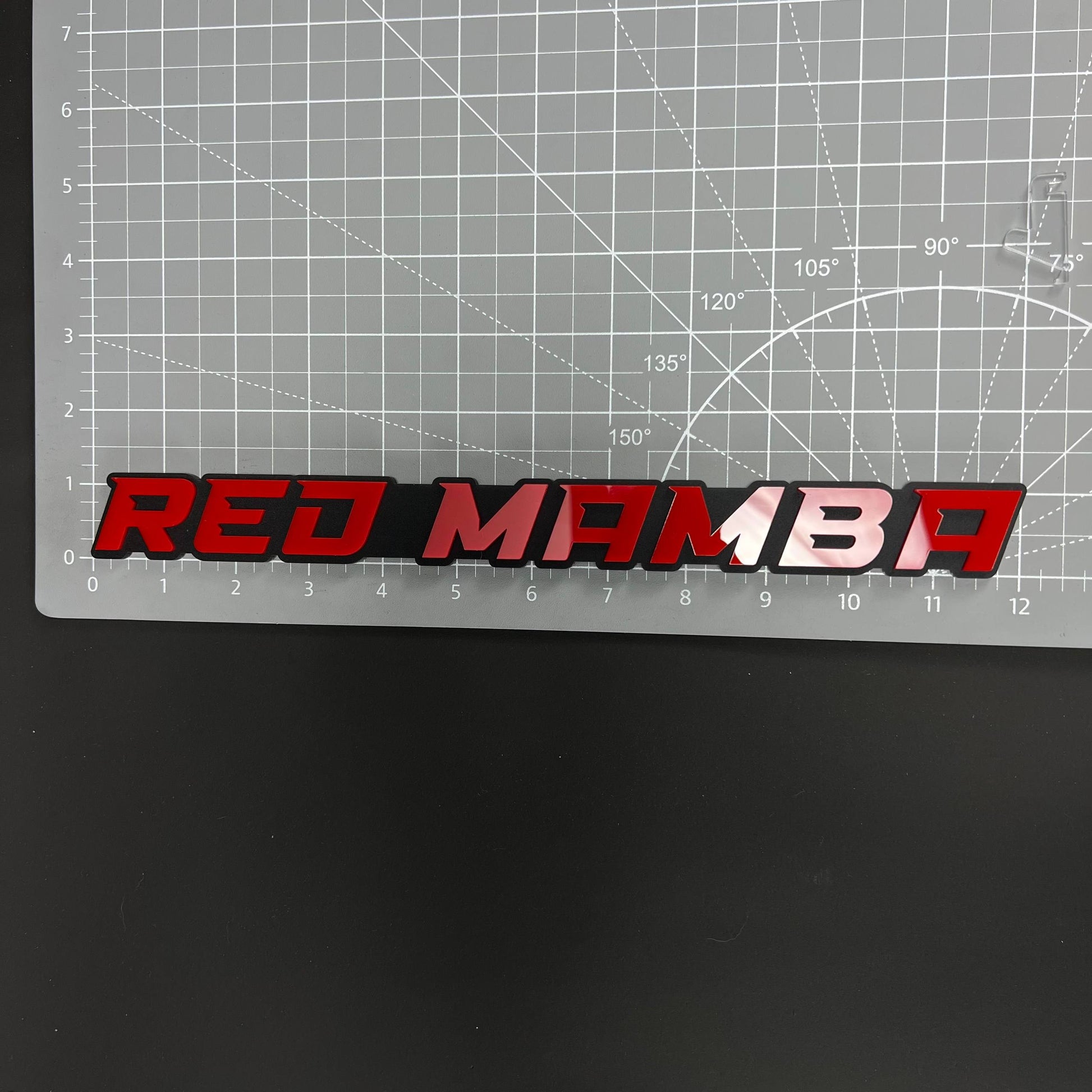 1PC RED MAMBA 3D Acrylic Badge - Car Truck Emblem Fender Tailgate Trunk Sticker