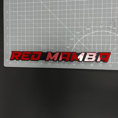 1PC RED MAMBA 3D Acrylic Badge - Car Truck Emblem Fender Tailgate Trunk Sticker