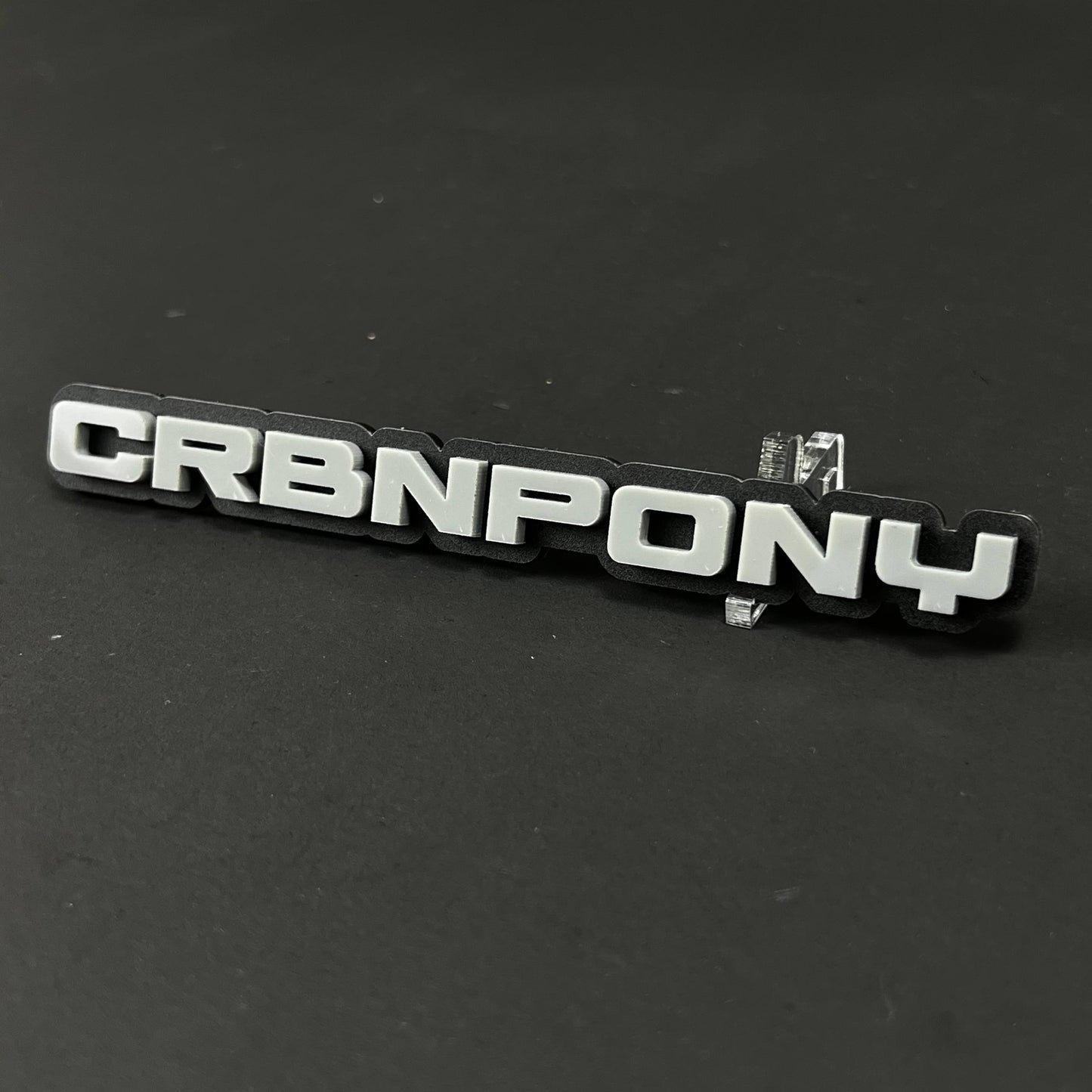 1PC CRBNPONY 3D Acrylic Badge - Car Truck Emblem Fender Tailgate Trunk Sticker