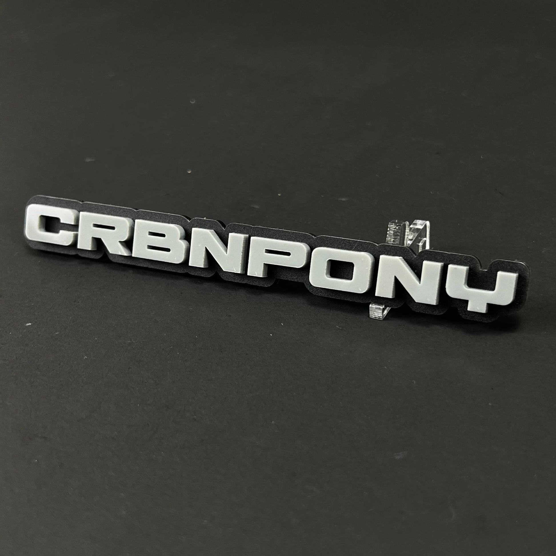 1PC CRBNPONY 3D Acrylic Badge - Car Truck Emblem Fender Tailgate Trunk Sticker