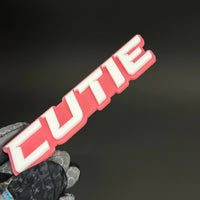 1PC CUTIE 3D Acrylic Badge - Car Truck Emblem Fender Tailgate Trunk Sticker