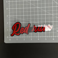 1PC Red rum 3D Acrylic Badge - Car Truck Emblem Fender Tailgate Trunk Sticker