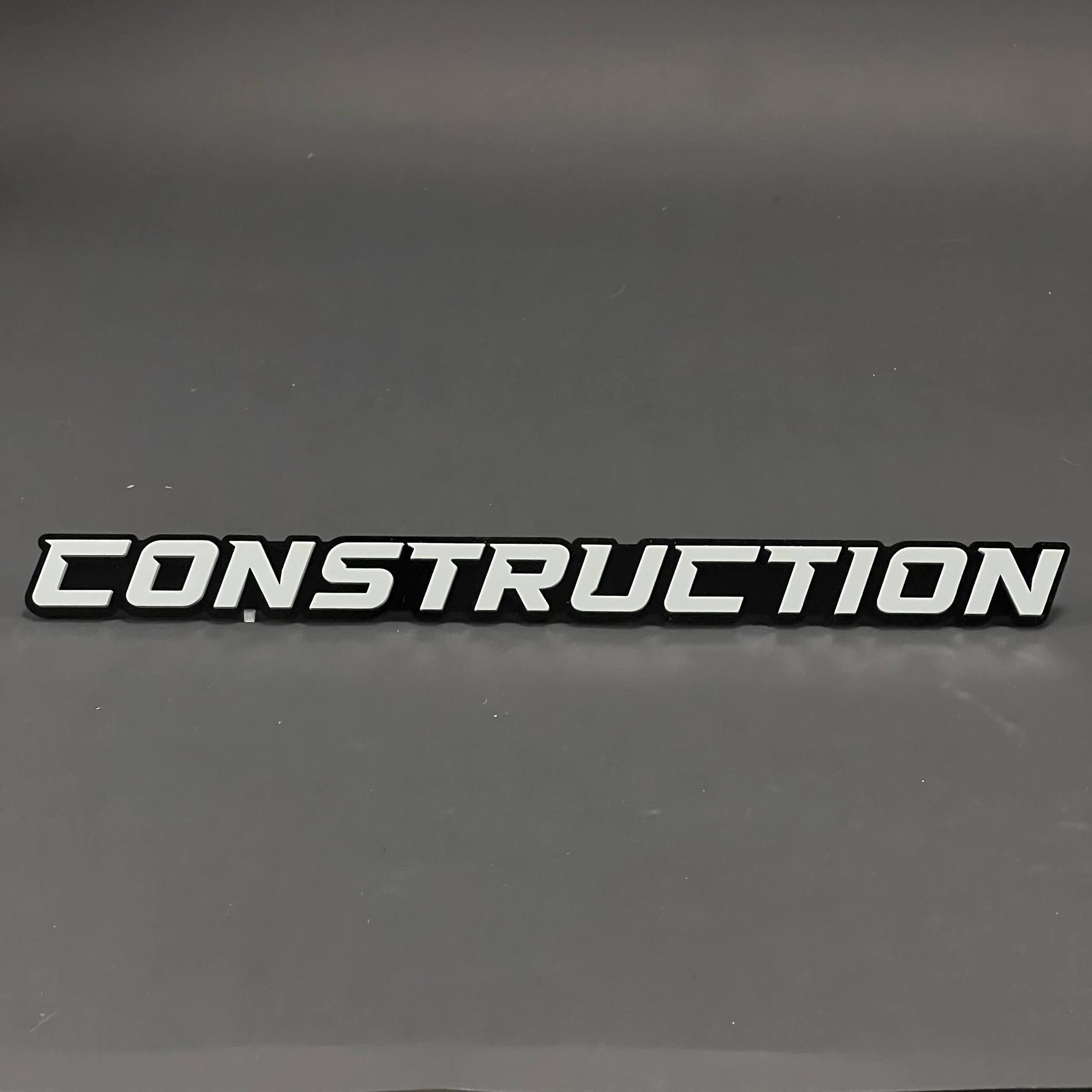 1PC CONSTRUCTION 3D Acrylic Badge - Car Truck Emblem Fender Sticker