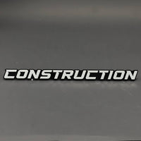 1PC CONSTRUCTION 3D Acrylic Badge - Car Truck Emblem Fender Sticker