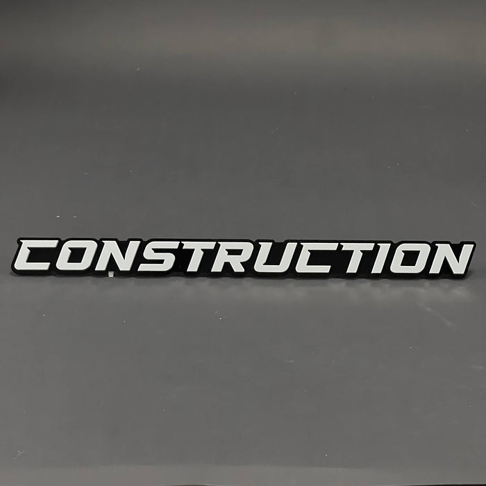 1PC CONSTRUCTION 3D Acrylic Badge - Car Truck Emblem Fender Sticker