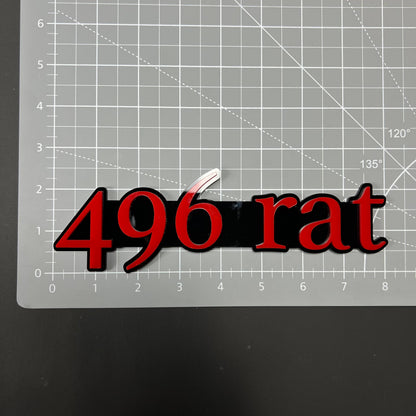 1PC 496 rat 3D Acrylic Badge - Car Truck Emblem Fender Tailgate Trunk Sticker