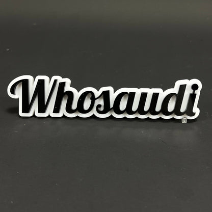 1PC Whosaudi 3D Acrylic Badge - Car Truck Emblem Fender Tailgate Trunk Sticker