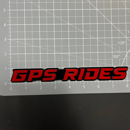 1PC GPS RIDES 3D Acrylic Badge - Car Truck Emblem Fender Tailgate Trunk Sticker
