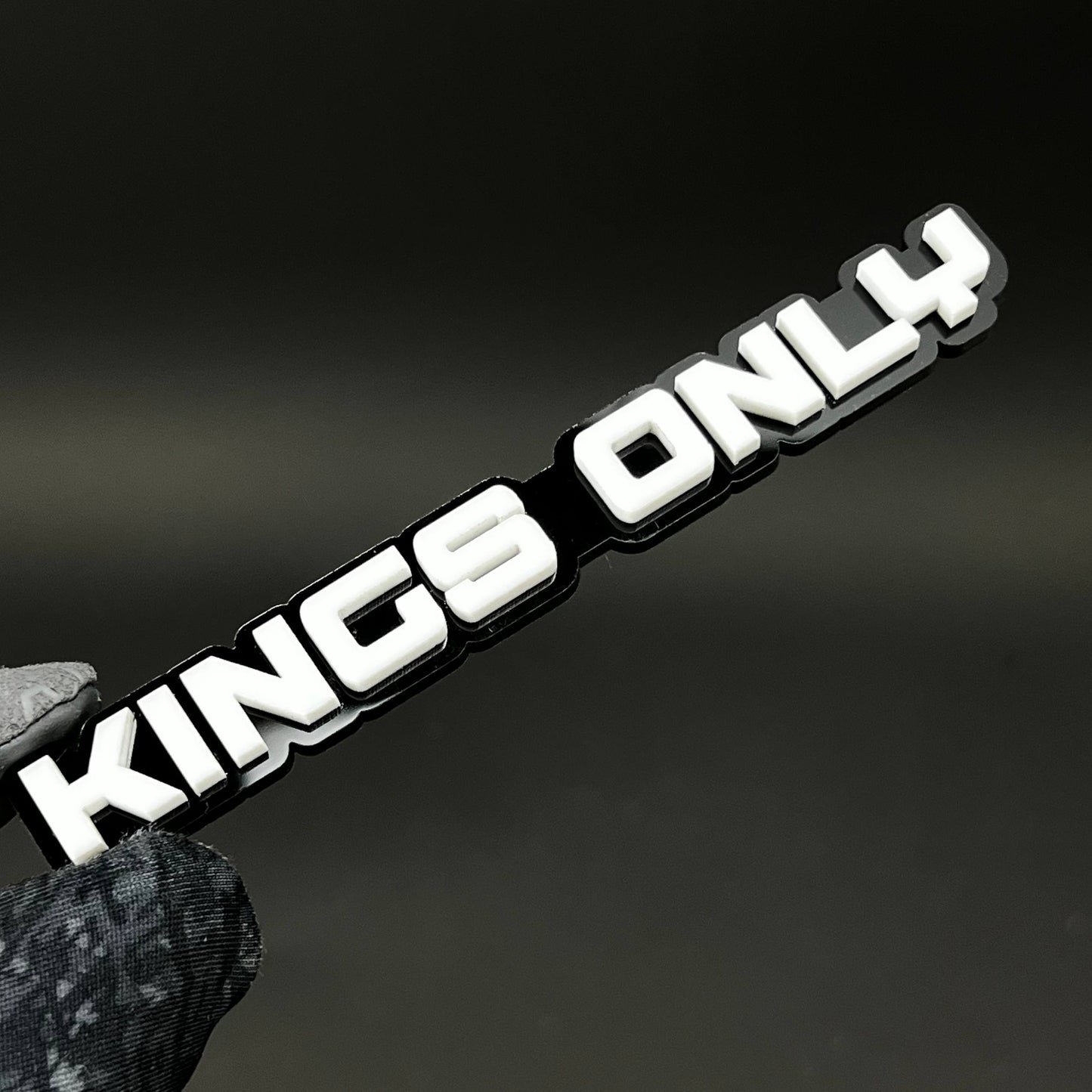 1PC KINGS ONLY 3D Acrylic Badge - Car Truck Emblem Fender Tailgate Trunk Sticker