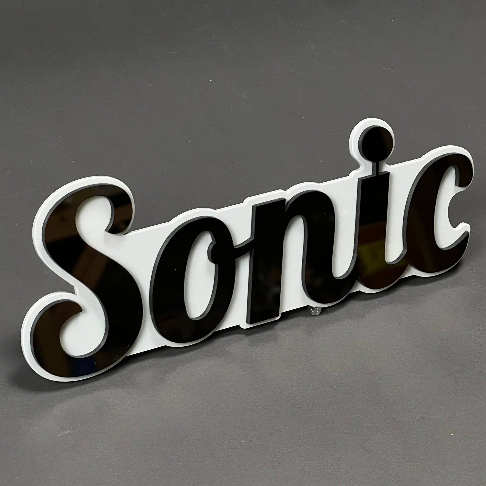 1PC Sonic 3D Acrylic Badge - Car Truck Emblem Fender Tailgate Trunk Sticker