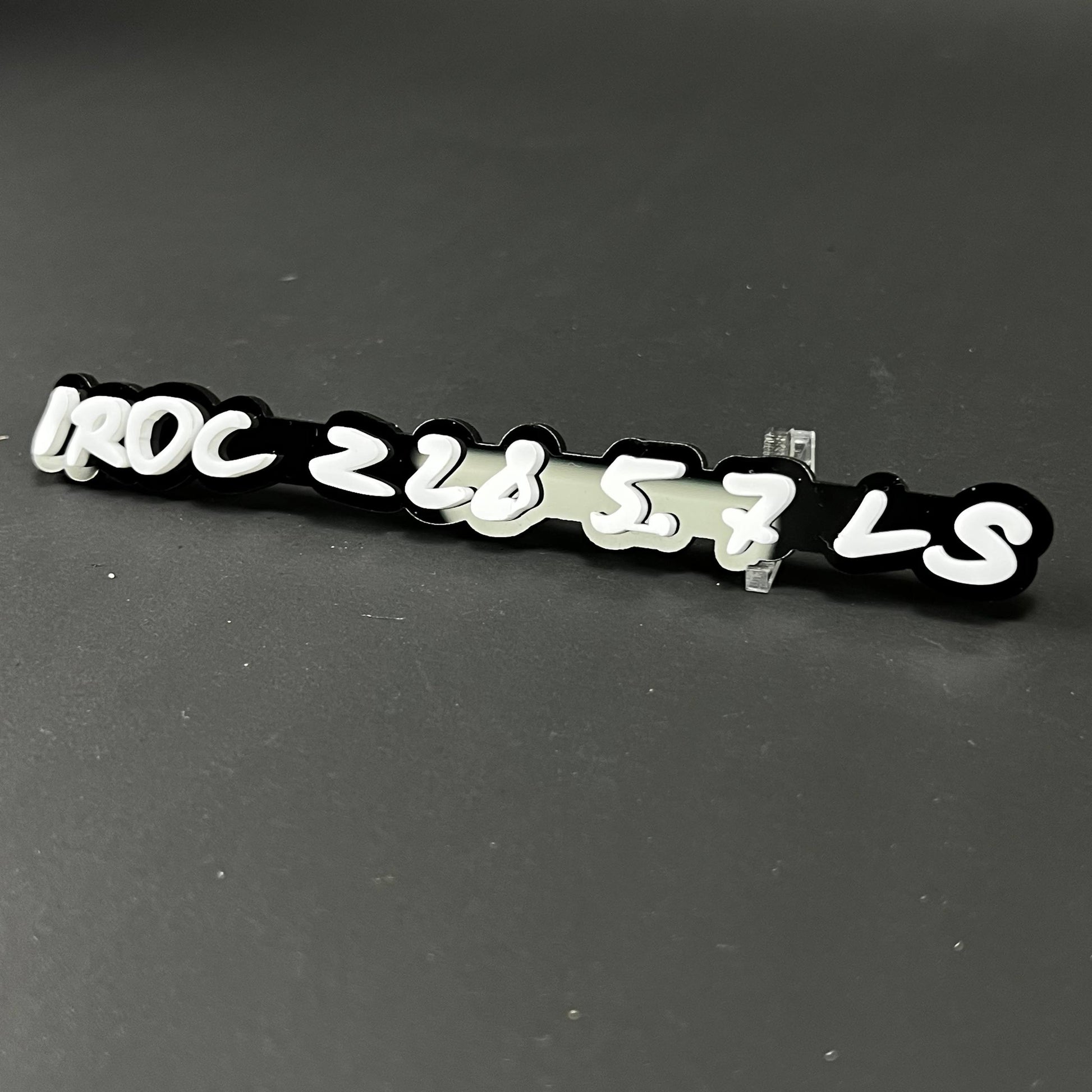 1PC IROC Z28 5.7 LS 3D Acrylic Badge - Car Truck Emblem Fender Sticker