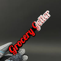 1PC Grocery Getter 3D Acrylic Badge - Car Truck Emblem Fender Sticker