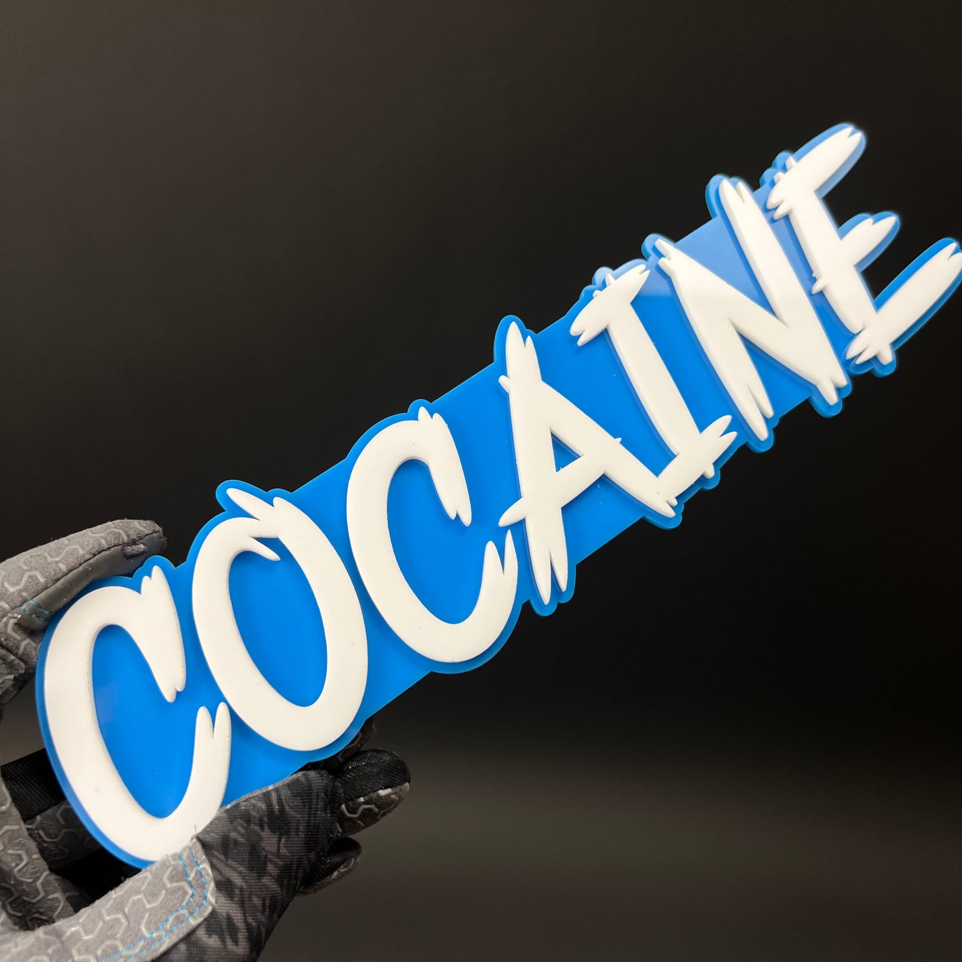 1PC COCAINE 3D Acrylic Badge - Car Truck Emblem Fender Tailgate Trunk Sticker