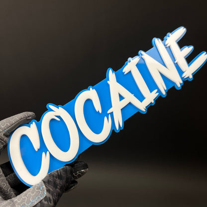 1PC COCAINE 3D Acrylic Badge - Car Truck Emblem Fender Tailgate Trunk Sticker