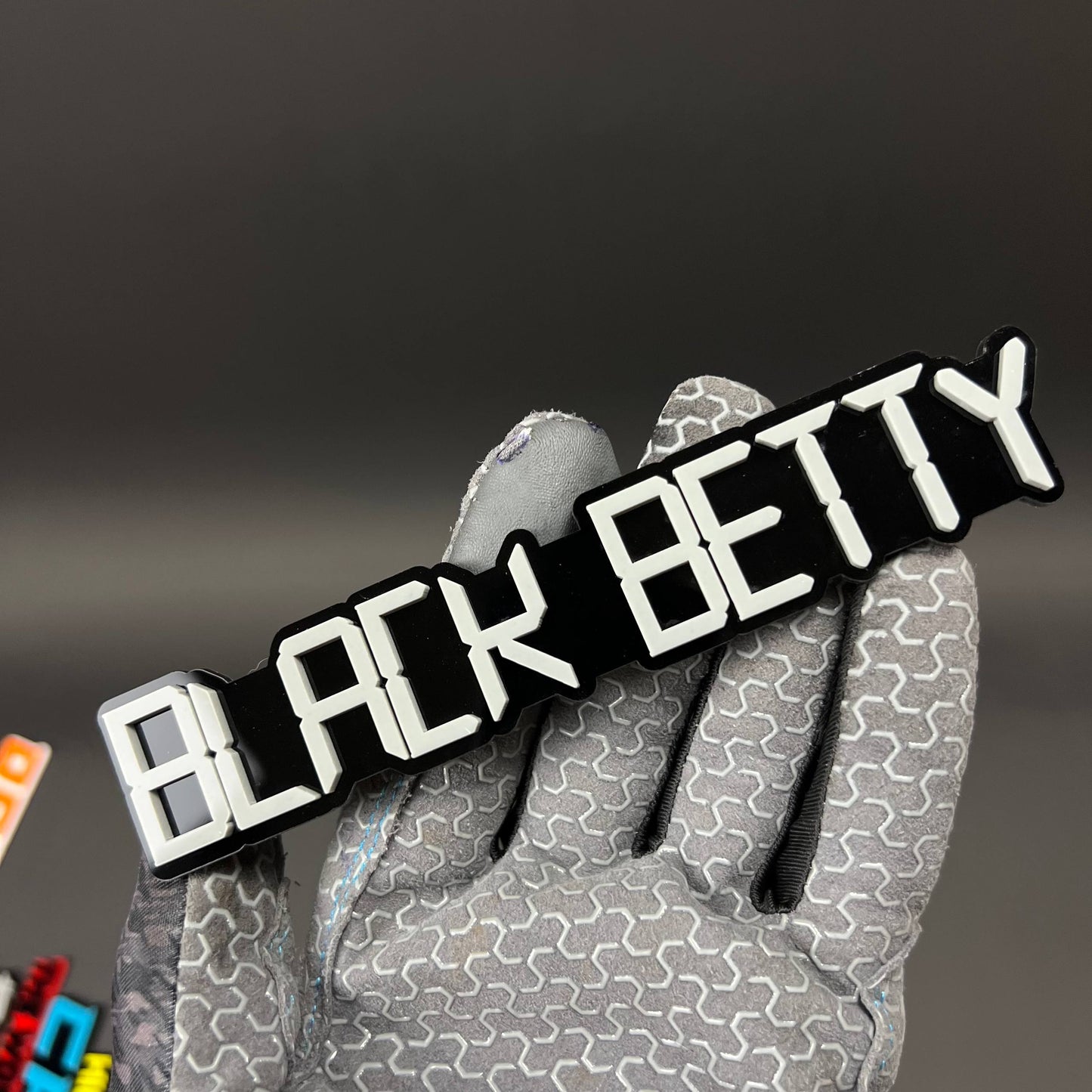1PC BLACK BETTY 3D Acrylic Badge - Car Truck Emblem Fender Sticker
