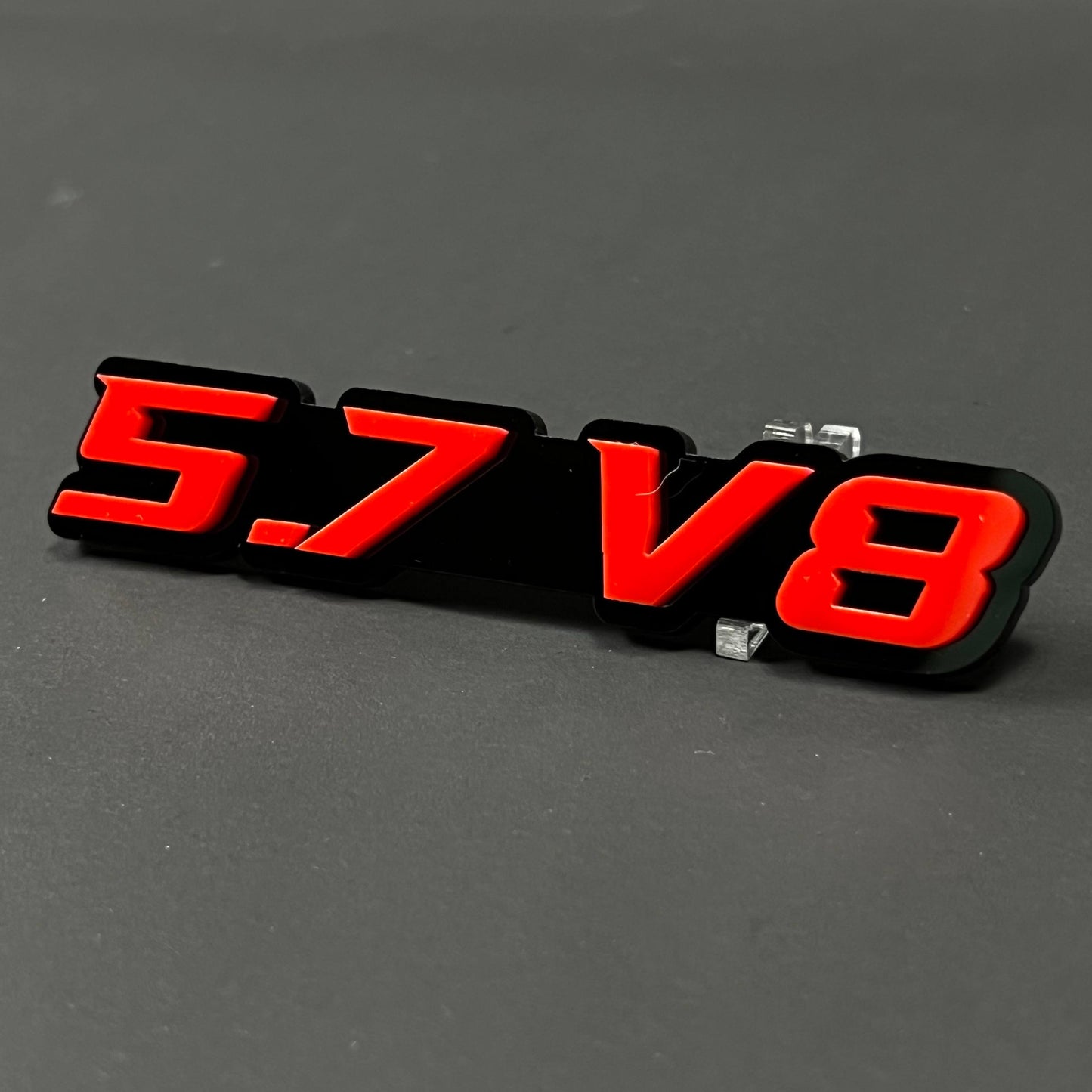 1PC 5.7 V8 3D Acrylic Badge - Car Truck Emblem Fender Tailgate Trunk Sticker