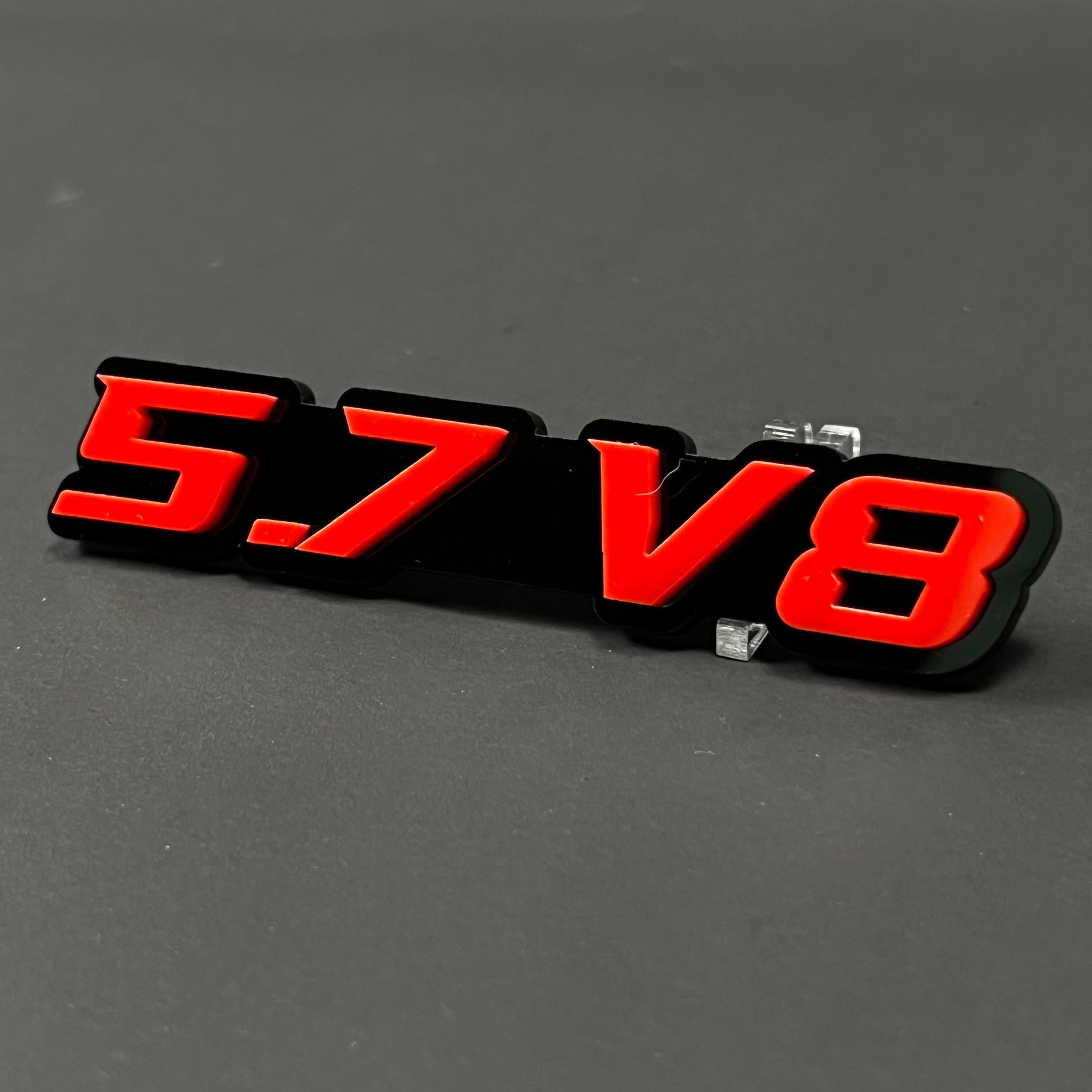 1PC 5.7 V8 3D Acrylic Badge - Car Truck Emblem Fender Tailgate Trunk Sticker