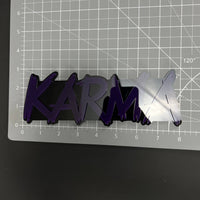 1PC KARMA 3D Acrylic Badge - Car Truck Emblem Fender Tailgate Trunk Sticker
