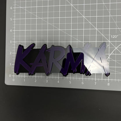 1PC KARMA 3D Acrylic Badge - Car Truck Emblem Fender Tailgate Trunk Sticker
