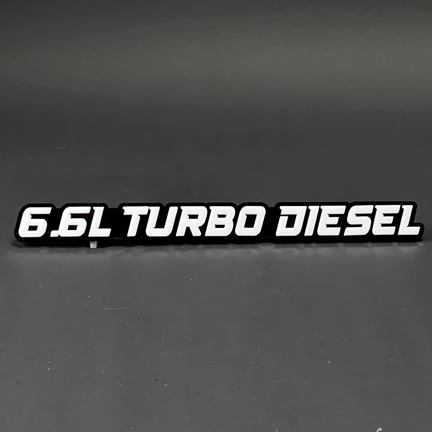 1PC 6.6L TURBO DIESEL 3D Acrylic Badge - Car Truck Emblem Fender Sticker