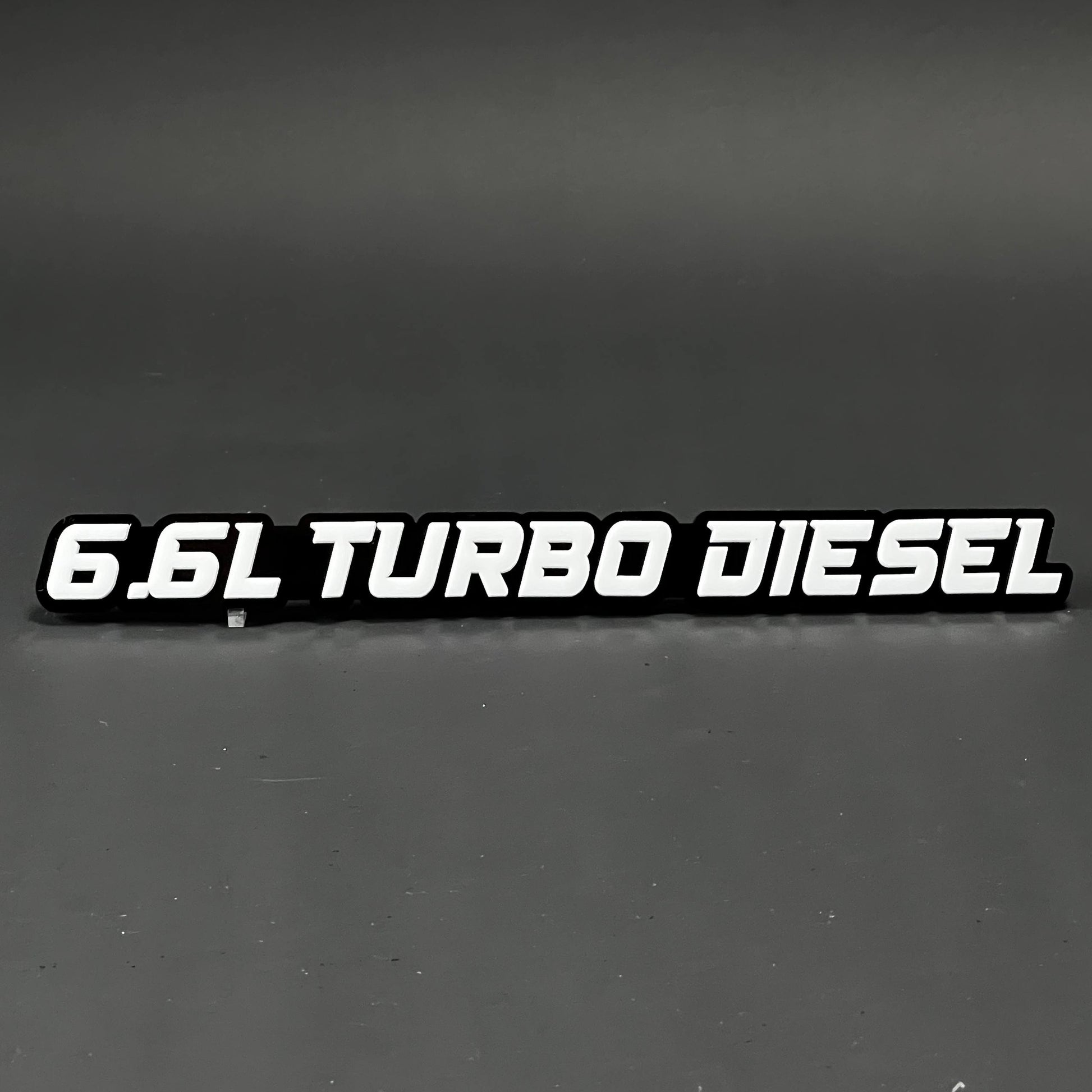 1PC 6.6L TURBO DIESEL 3D Acrylic Badge - Car Truck Emblem Fender Sticker