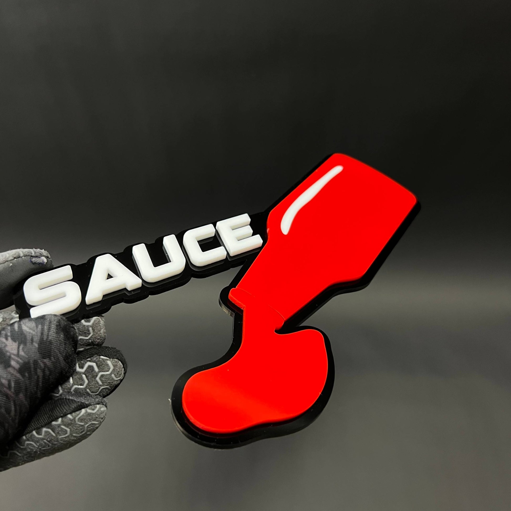 1PC SAUCE 3D Acrylic Badge - Car Truck Emblem Fender Tailgate Trunk Sticker