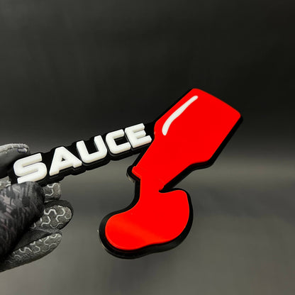 1PC SAUCE 3D Acrylic Badge - Car Truck Emblem Fender Tailgate Trunk Sticker