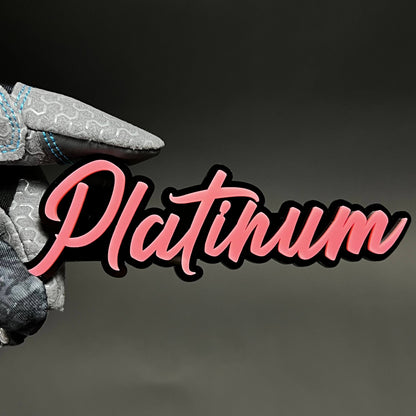 1PC Platinum 3D Acrylic Badge - Car Truck Emblem Fender Tailgate Trunk Sticker
