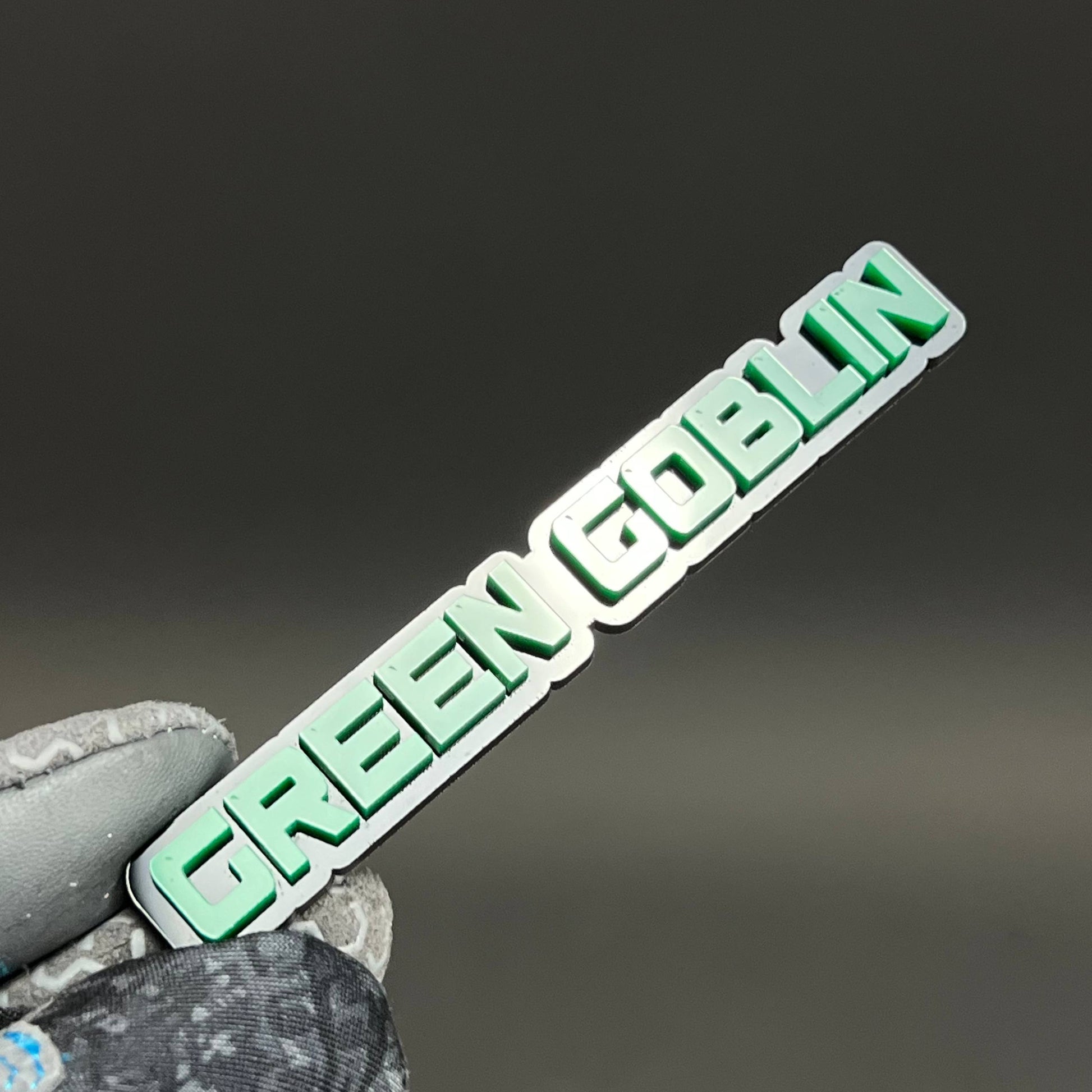 1PC GREEN GOBLIN 3D Acrylic Badge - Car Truck Emblem Fender Sticker