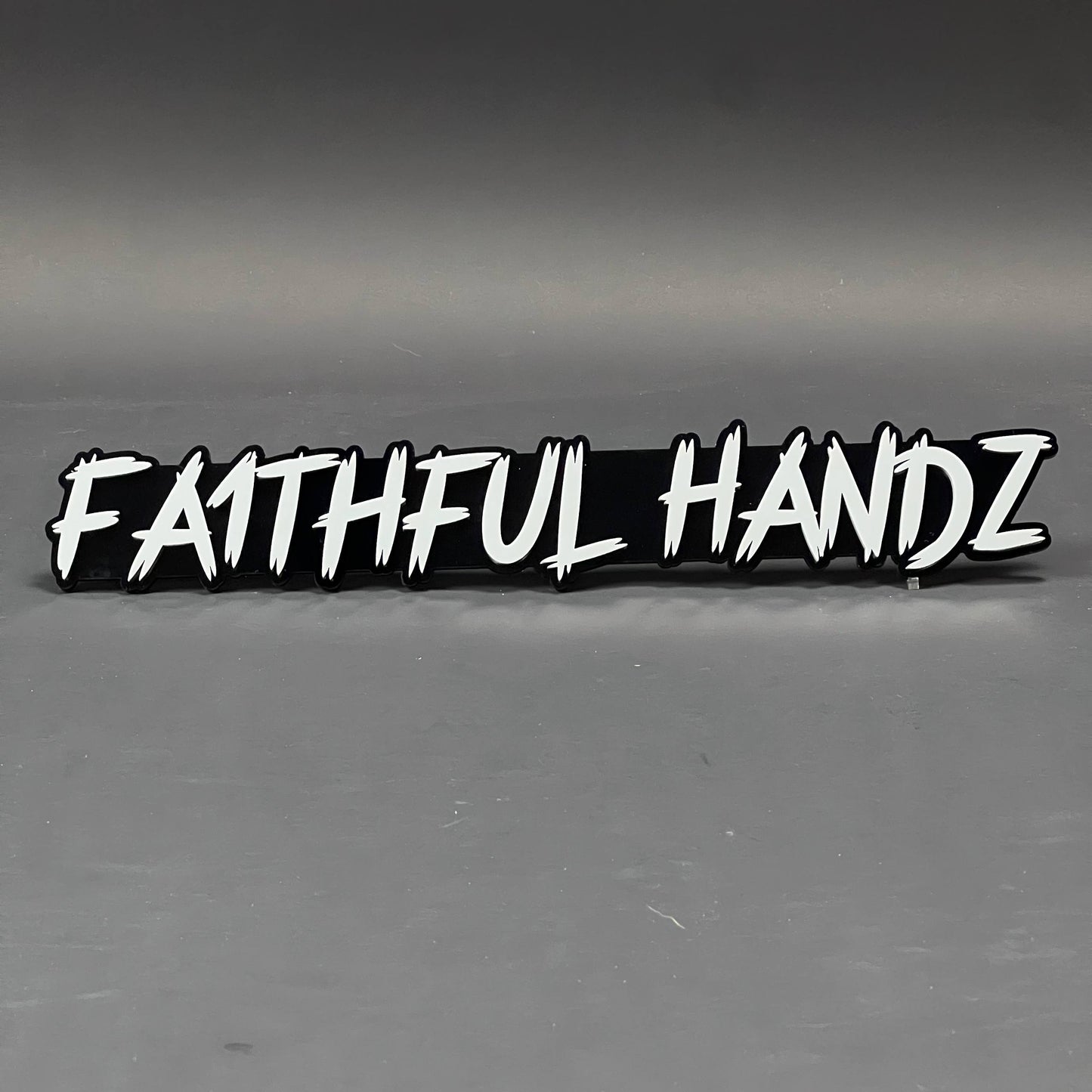 1PC FAITHFUL HANDZ 3D Acrylic Badge - Car Truck Emblem Fender Sticker