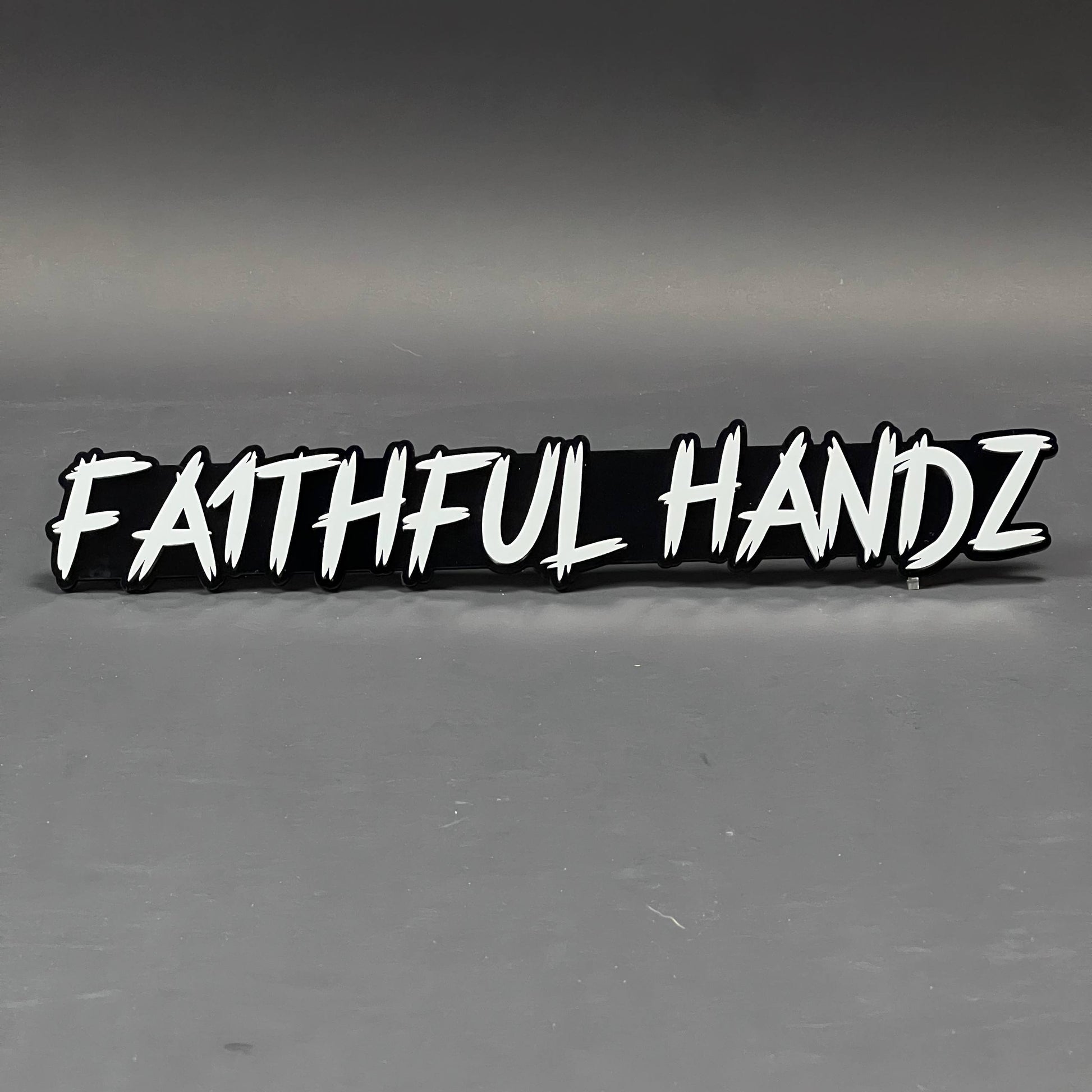 1PC FAITHFUL HANDZ 3D Acrylic Badge - Car Truck Emblem Fender Sticker