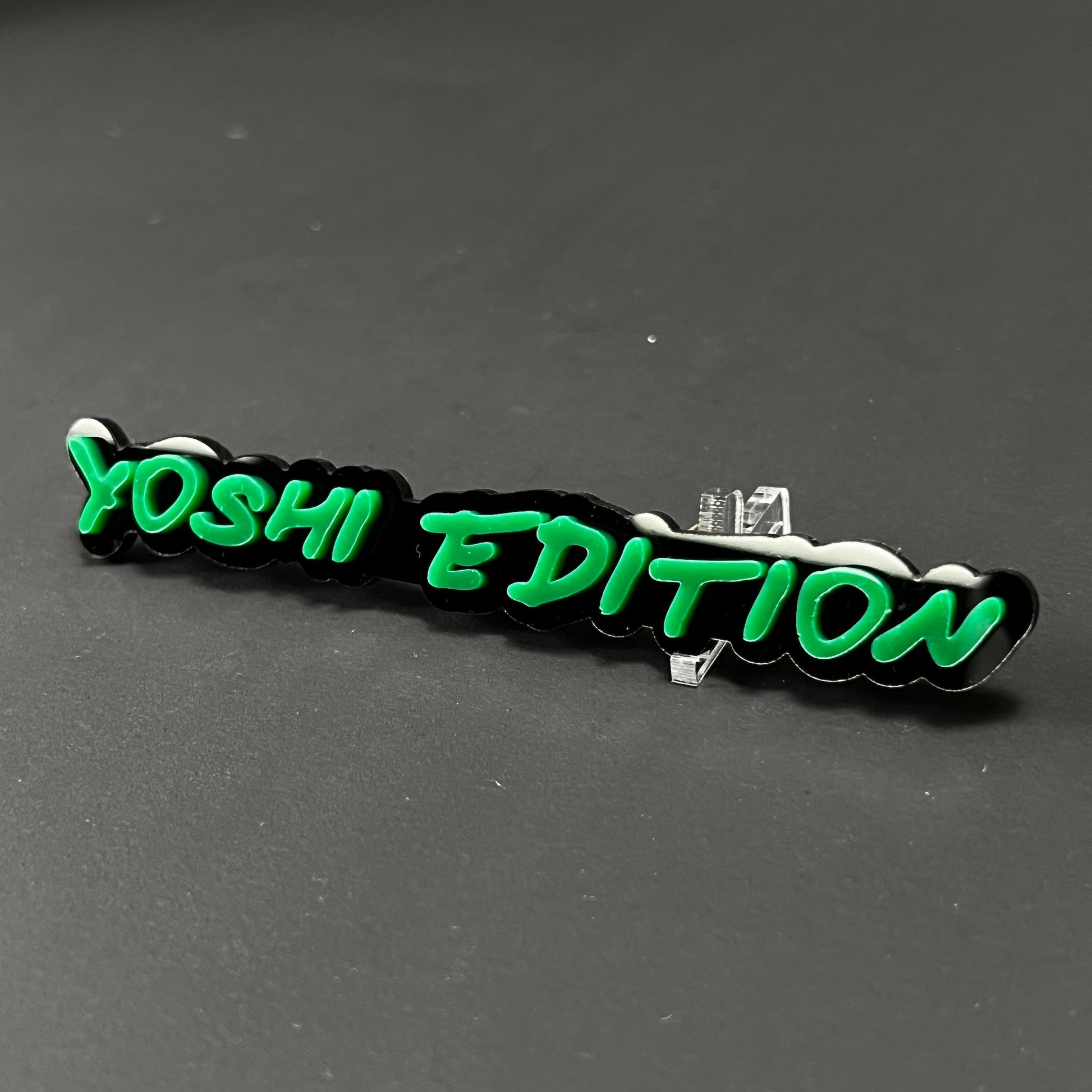 1PC YOSHI EDITION 3D Acrylic Badge - Car Truck Emblem Fender Sticker