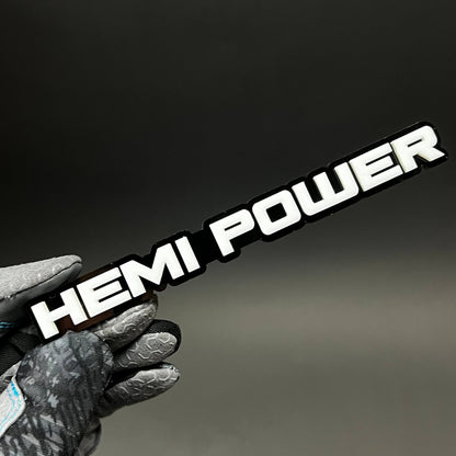 1PC HEMI POWER 3D Acrylic Badge - Car Truck Emblem Fender Tailgate Trunk Sticker