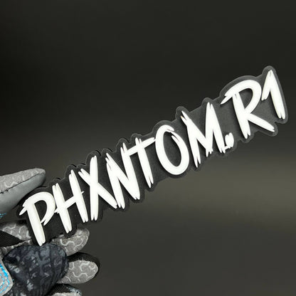 1PC PHXNTOM.R1 3D Acrylic Badge - Car Truck Emblem Fender Tailgate Trunk Sticker