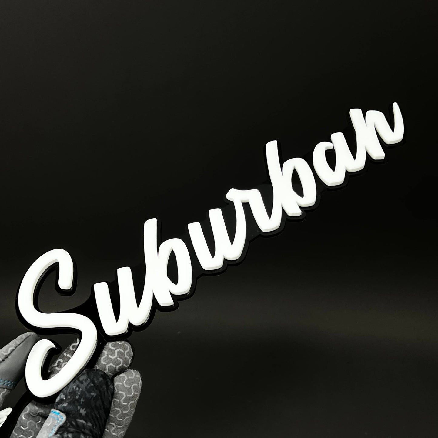1PC Suburban 3D Acrylic Badge - Car Truck Emblem Fender Tailgate Trunk Sticker