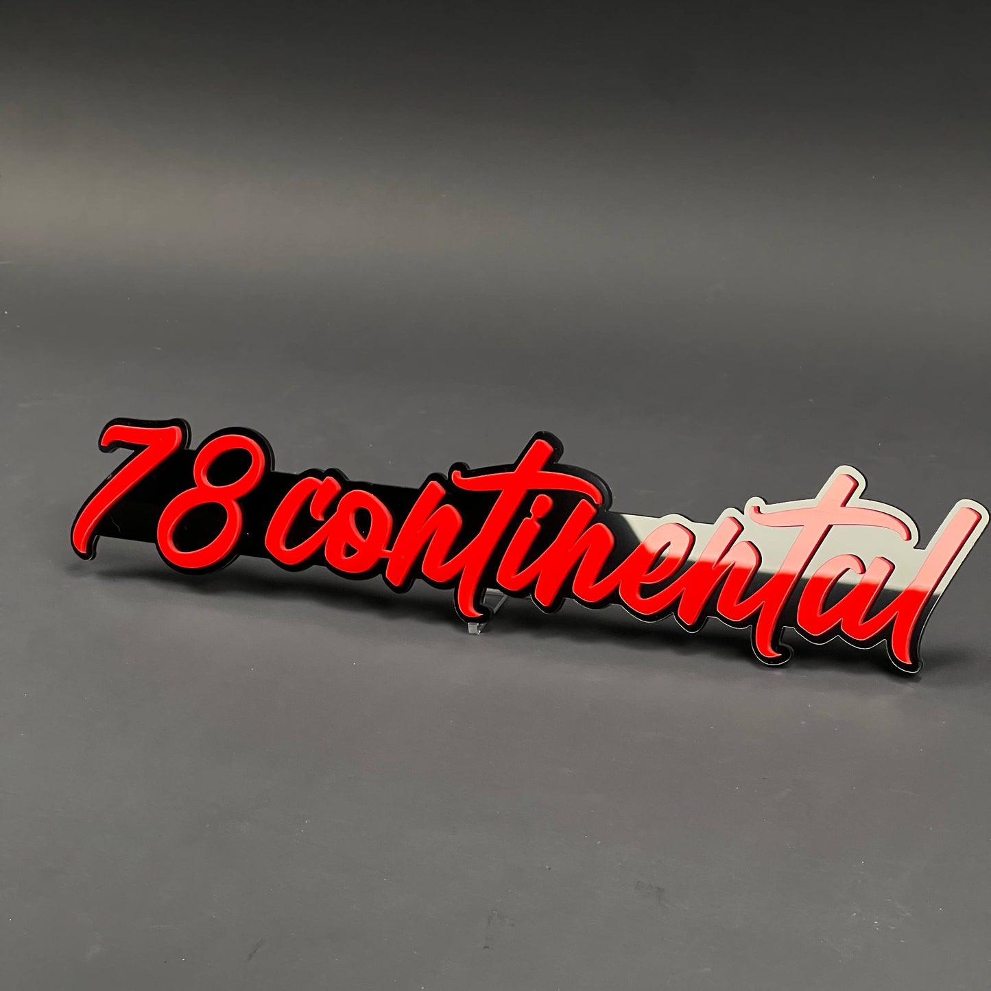 1PC 78 Continental 3D Acrylic Badge - Car Truck Emblem Fender Tailgate Trunk Sticker