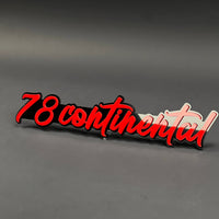 1PC 78 Continental 3D Acrylic Badge - Car Truck Emblem Fender Tailgate Trunk Sticker
