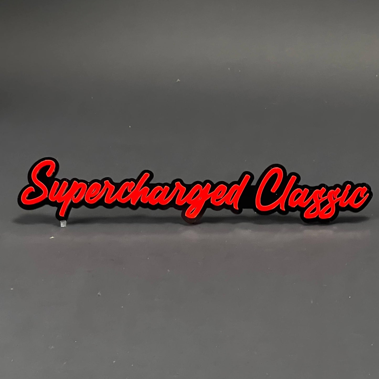 1PC Supercharged Classic 3D Acrylic Badge - Car Truck Emblem Fender Sticker