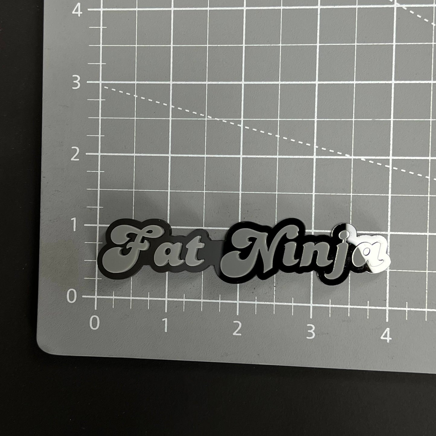 1PC Fat Ninja 3D Acrylic Badge - Car Truck Emblem Fender Tailgate Trunk Sticker