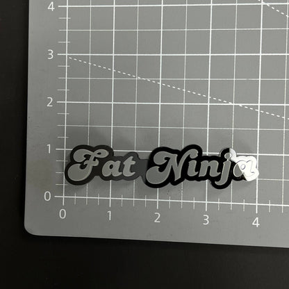 1PC Fat Ninja 3D Acrylic Badge - Car Truck Emblem Fender Tailgate Trunk Sticker