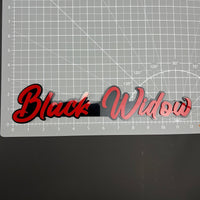 1PC Black Widow (Red) 3D Acrylic Badge - Car Truck Emblem Fender Tailgate Trunk Sticker