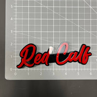 1PC Red Calf 3D Acrylic Badge - Car Truck Emblem Fender Tailgate Trunk Sticker