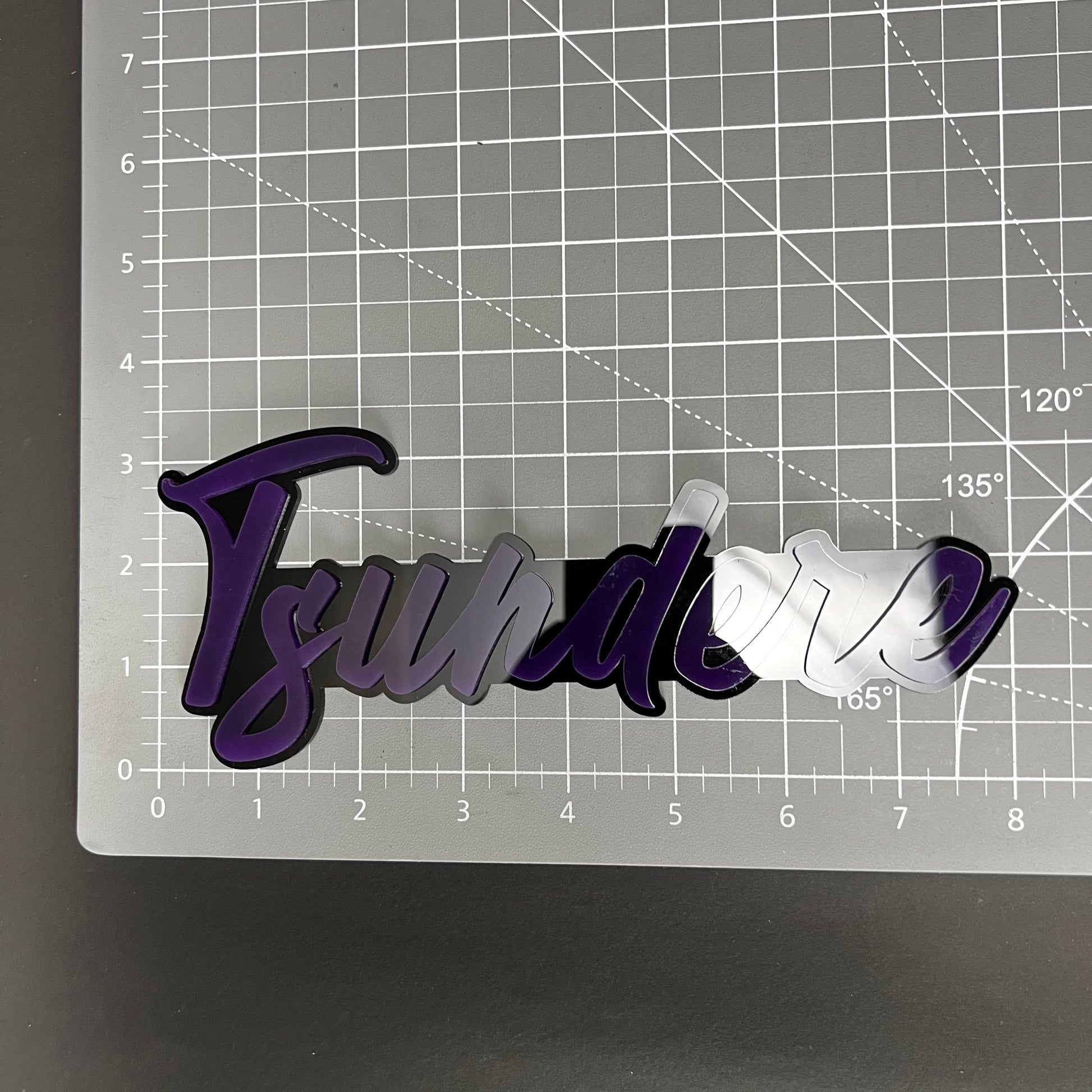 1PC Tsundere 3D Acrylic Badge - Car Truck Emblem Fender Tailgate Trunk Sticker