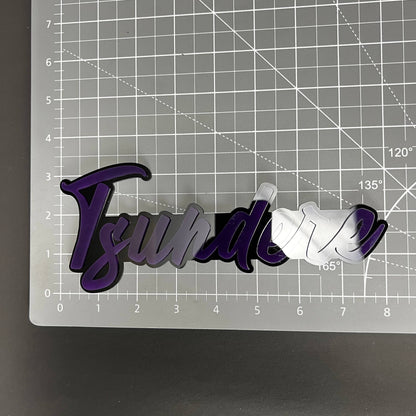 1PC Tsundere 3D Acrylic Badge - Car Truck Emblem Fender Tailgate Trunk Sticker