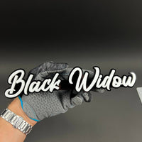 1PC Black Widow (White) 3D Acrylic Badge - Car Truck Emblem Fender Tailgate Trunk Sticker