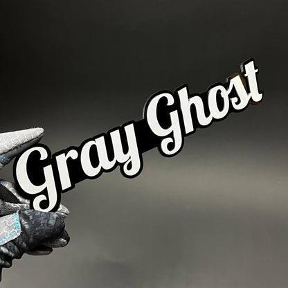 1PC Gray Ghost 3D Acrylic Badge - Car Truck Emblem Fender Tailgate Trunk Sticker