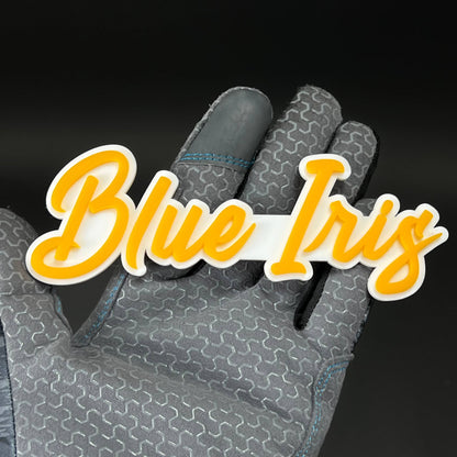 1PC Blue Iris 3D Acrylic Badge - Car Truck Emblem Fender Tailgate Trunk Sticker